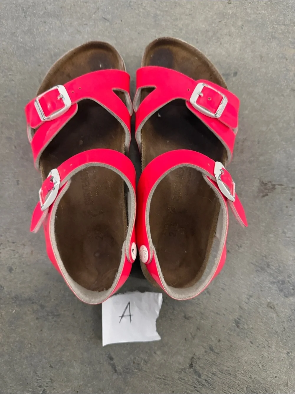 Birkenstock Kids Neon Pink Double-Buckle Sandals
